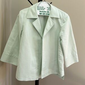Lafayette 148 Light Green Women's Linen Jacket